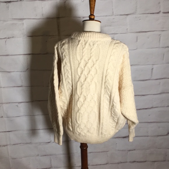 Callan Cable Knit Chunky Knit Wool Sweater - Picture 5 of 7